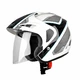 Motorcycle Helmet W-TEC NK-629 - Matte Black - White-Blue