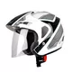 Kask motocyklowy otwarty W-TEC NK-629 skuter + BLENDA - Biało-niebieski