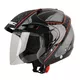 Kask motocyklowy otwarty W-TEC NK-629 skuter + BLENDA - Czarno-czerwony