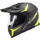 Moto přilba LS2 MX436 Pioneer Evo - Router Matt Black H-V Yellow