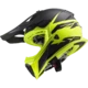 Motorcycle Helmet LS2 MX437 Fast Evo Roar - Matt Black H-V Yellow