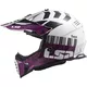 Moto prilba LS2 MX437 Fast Evo XCode - Gloss White Violet