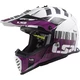 Motorcycle Helmet LS2 MX437 Fast Evo XCode - Gloss White Violet - Gloss White Violet