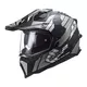 Enduro-Helm LS2 MX701 Explorer Atlantis - Glossy Red White Blue - Matt Titanium