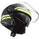 Open Face Motorcycle Helmet LS2 OF521 Infinity Hyper - Matt Titanium H-V Yellow