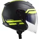 LS2 OF521 Infinity Hyper Offender Helm - Matt Titanium H-V Gelb