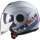 Motorradhelm LS2 OF570 Verso Spring Matt Silber Blau