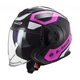 Motorcycle Helmet LS2 OF570 Verso Marker - Matt Black Violet - Matt Black Violet