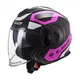 Motorcycle Helmet LS2 OF570 Verso Marker - M (57-58) - Matt Black Violet