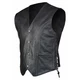 Men's Leather Motorcycle Vest OZONE Staff - XL - Black