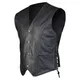 Men's Leather Motorcycle Vest OZONE Staff - 7XL - Black