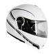 Motorcycle Helmet Ozone FP-01 - White - White-Black