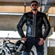 Men’s Leather Motorcycle Jacket Spark Hector - XL