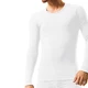 Pánske bezšvové bavlnené tričko Brubeck - dlhý rukáv - biela