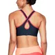 Dámská kompresní podprsenka Under Armour Mid Crossback Print - Black/Academy/Coral Cove