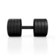 Gumírozott acélsúlyzó 27,5 kg fekete matt - Marbo Sport