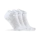 Členkové ponožky CRAFT CORE Dry Shaftless 3 páry - biela - biela