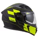 Cassida Integral 3.0 RoxoR Motorradhelm - schwarz matt/gelb hivis/grau