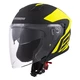 Motorcycle Helmet Cassida Jet Tech Corso - Black Matte/Grey - Black Matt/Fluo Yellow