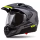 Cassida Tour 1.1 Spectre Motorradhelm - grün army matt/grau/orange/schwarz - grau/hell grau/gelb hivis/schwarz