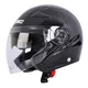 Kask motocyklowy otwarty W-TEC NK-617 z blendą - Black Shine