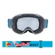 Motokrosové brýle RedBull Spect Strive Panovision, světle šedé matné, plexi kouřové
