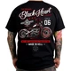 T-Shirt BLACK HEART Red Chopper - Black
