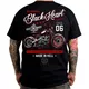 Koszulka na motor BLACK HEART Red Chopper - Czarny