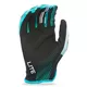 Motorcycle Gloves Fly Racing Lite XVII - Black/White/Turquoise