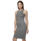 Pletené šaty 4F SUDD012 - Deep Black - Middle Grey Melange