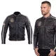 Pánská kožená moto bunda W-TEC Sheawen Vintage - černá