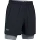 Pánske tréningové šortky Under Armour Qualifier 2-in-1 Short - Moroccan Blue - Black