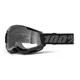 Children’s Motocross Goggles 100% Strata 2 Youth - neon žlutá, čiré plexi - Black, Clear Plexi