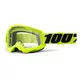 Motocross Goggles 100% Strata 2 - Izipizi Grey-Yellow, Clear Plexi - Yellow, Clear Plexi