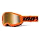 Juniorské motokrosové brýle 100% Strata 2 Junior Mirror - Orange, True zlaté plexi
