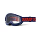 Motocross szemüveg 100% Strata 2 New - Neon Sárga, átlátszó plexi