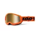 Motokrosové brýle 100% Strata 2 New Mirror - Modré, červené/modré plexi - Oranžové, zlaté plexi
