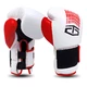 Leather Boxing Gloves Tapout Dynamo - White/Red - White/Red
