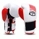 Leather Boxing Gloves Tapout Dynamo - White/Red - White/Red