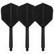 Dart Flights Target K-Flex No.6 Short – 3-Pack - Black