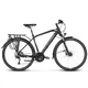 Pánsky trekingový bicykel Kross Trans 10.0 28" - model 2020 - L (21'') - čierna/kovová/strieborná