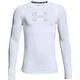 Detské tričko Under Armour Armour LS - YS - White / White / Overcast Gray