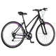 Dámsky crossový bicykel Visitor Terra 28" 6.0 - čierno-fialová