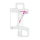 Side Water Bottle Cage ROTO Slide K-One Plastic - White/Black Logo - White/Purple Logo