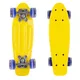 Mini penny board WORKER Pico 17" se svítícími kolečky - žlutá deska, tmavě modrá kolečka