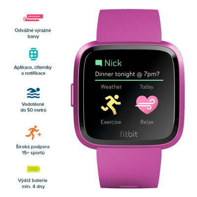 Fitbit versa lite edition mulberry outlet