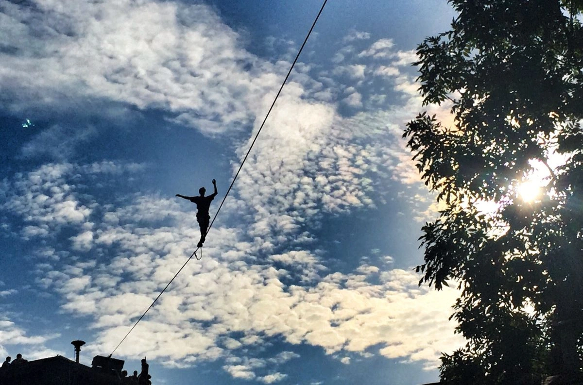 Highline patří mezi královské disciplíny slackliningu.