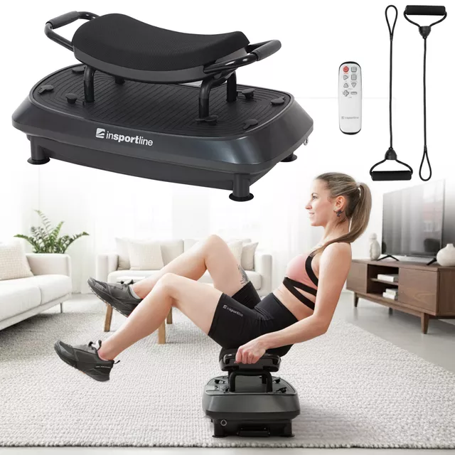 Vibrační plošina Duonique s přídavným patrem umožní všestranné cvičení i regeneraci.